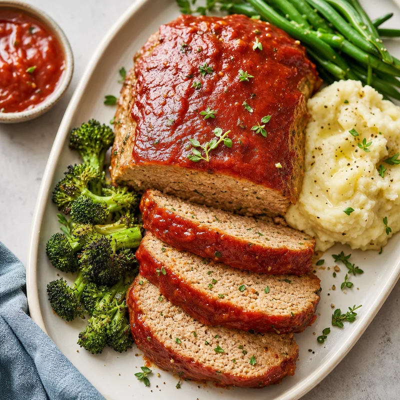 Turkey Meatloaf with Tomato Glaze