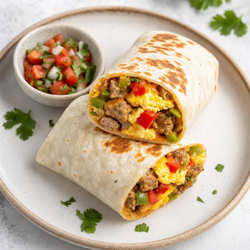 Turkey Sausage Breakfast Burrito