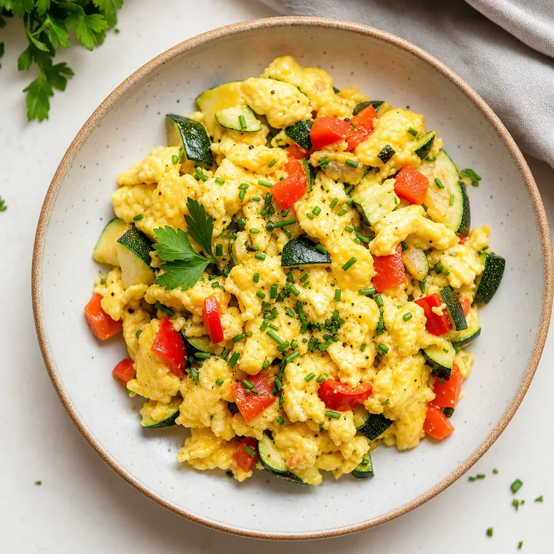 Veggie and Herb Scrambled Eggs