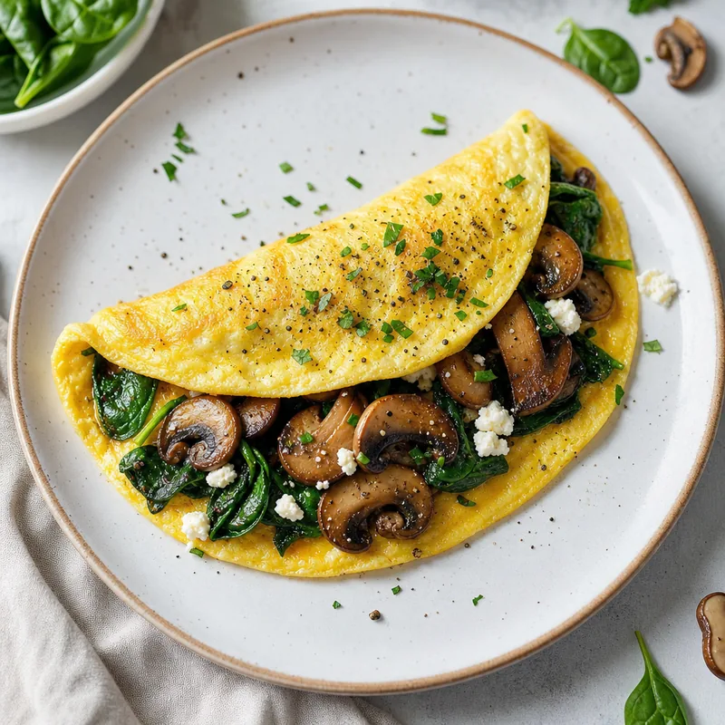 Veggie Omelet with Mushrooms