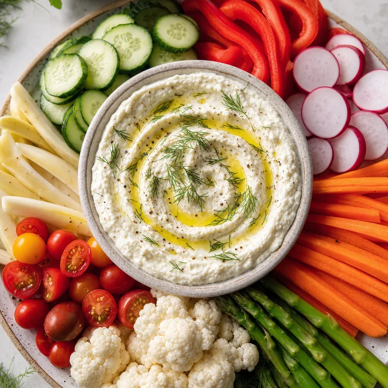 Whipped Feta Vegetable Dip
