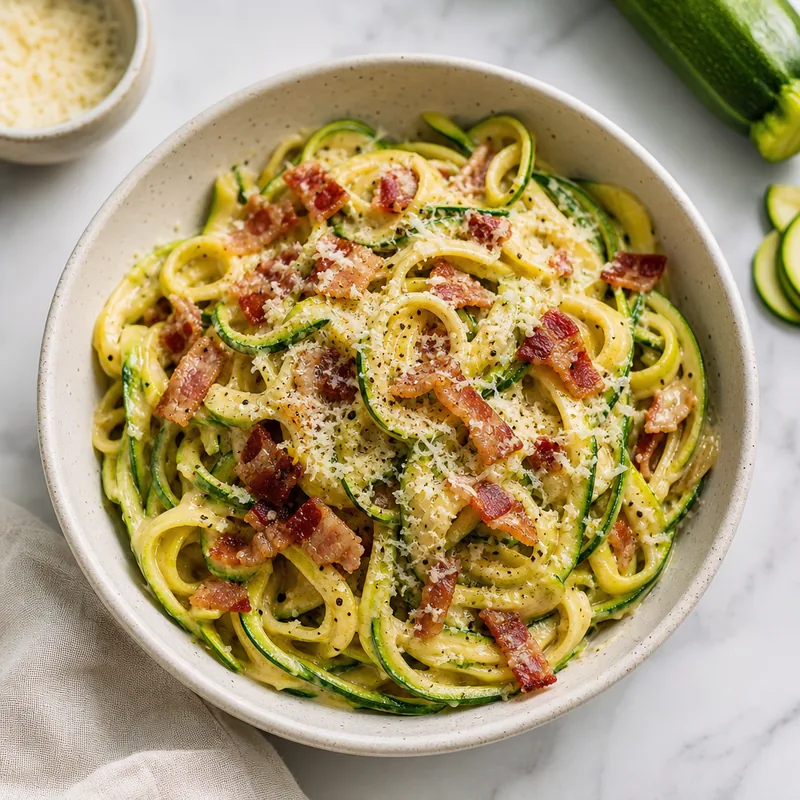 Zucchini Noodle Carbonara